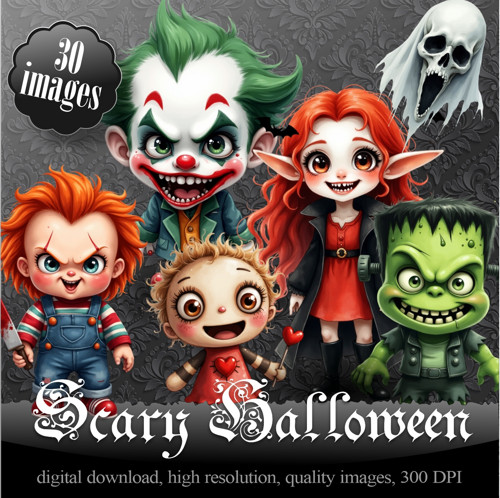 "Scary Halloween" 30 motívov/digital download