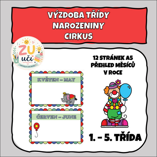 Výzdoba třídy - Narozeniny - Cirkus