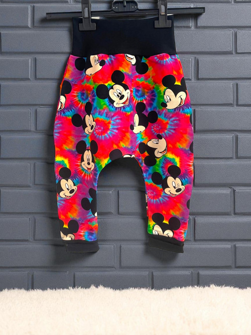 Dětské baggy tepláky Mickey duhové