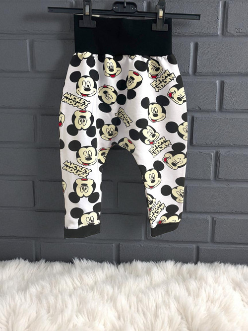 Dětské baggy tepláky Mickey bílé
