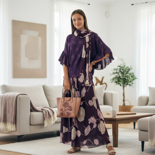 Šifónový komplet "Violette" se šálkou