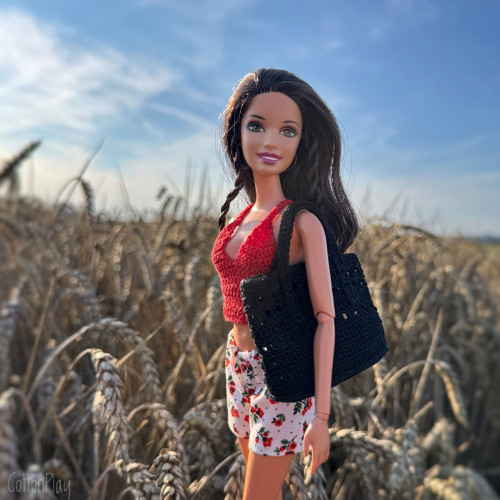 Plážová taška pro Barbie - černá