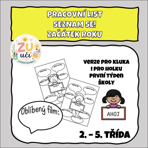 Pracovní list - Seznam se! Začátek školy