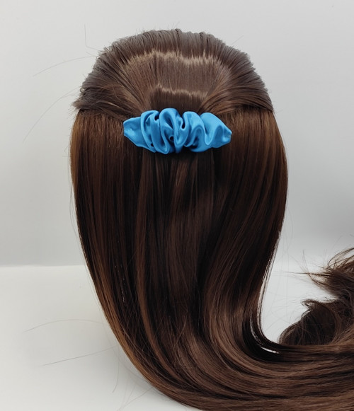 Spona do vlasů scrunchie petrolej 8 cm
