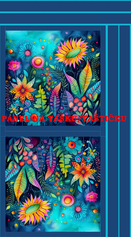 Panel na tašku/taštičku - bavlna XL — foto 1