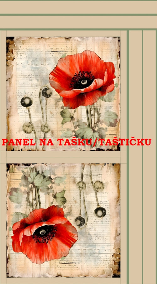 Panel na tašku/taštičku - bavlna XL