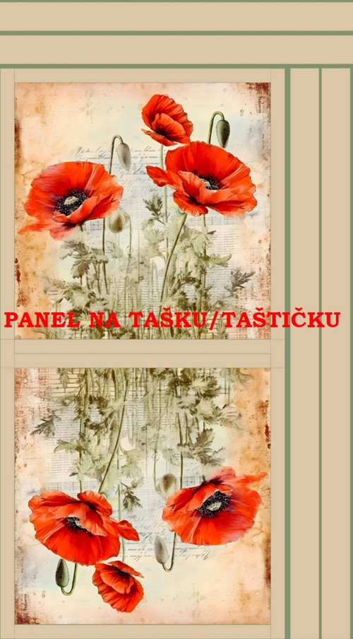 Panel na tašku/taštičku - bavlna XL