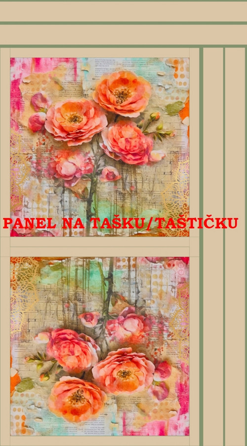 Panel na tašku/taštičku - bavlna XL