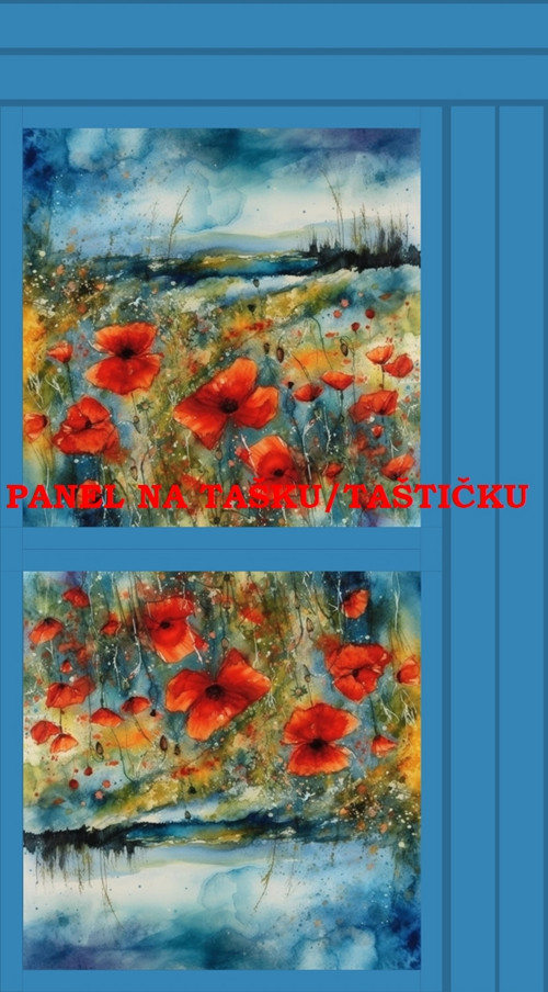 Panel na tašku/taštičku - bavlna XL