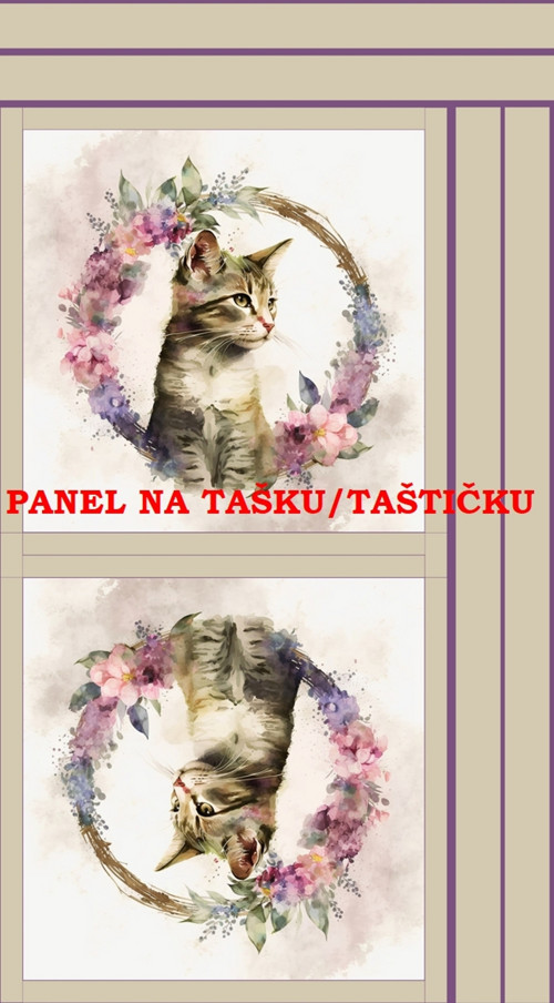 Panel na tašku/taštičku - bavlna XL