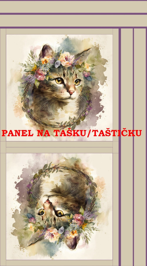 Panel na tašku/taštičku - bavlna XL