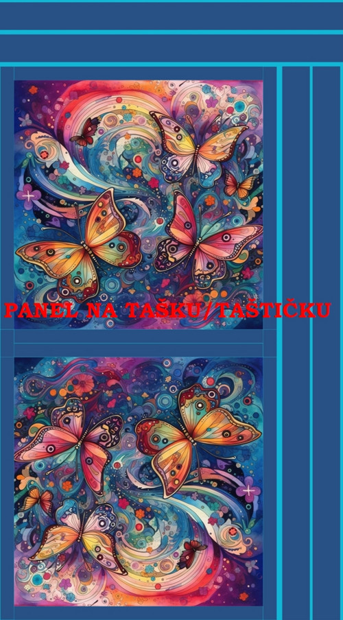 Panel na tašku/taštičku - bavlna XL