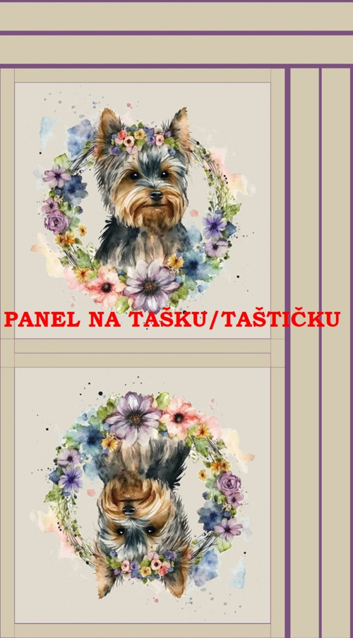 Panel na tašku/taštičku - bavlna XL