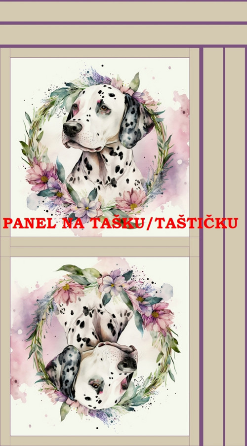 Panel na tašku/taštičku - bavlna XL