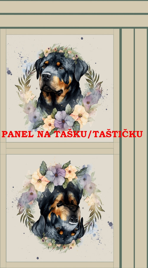 Panel na tašku/taštičku - bavlna XL