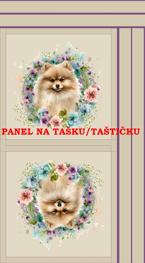 Panel na tašku/taštičku - bavlna XL