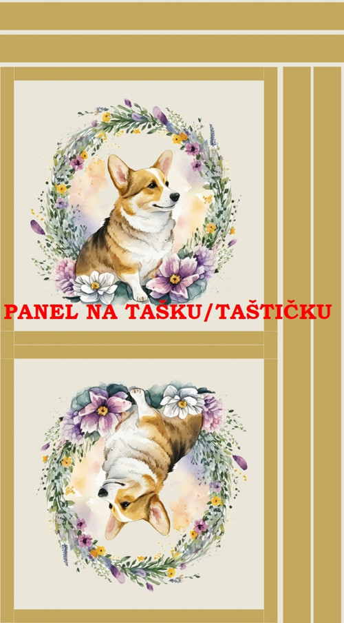 Panel na tašku/taštičku - bavlna XL