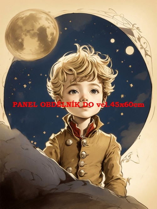 Bavlněný panel Malý princ 7x10 cm