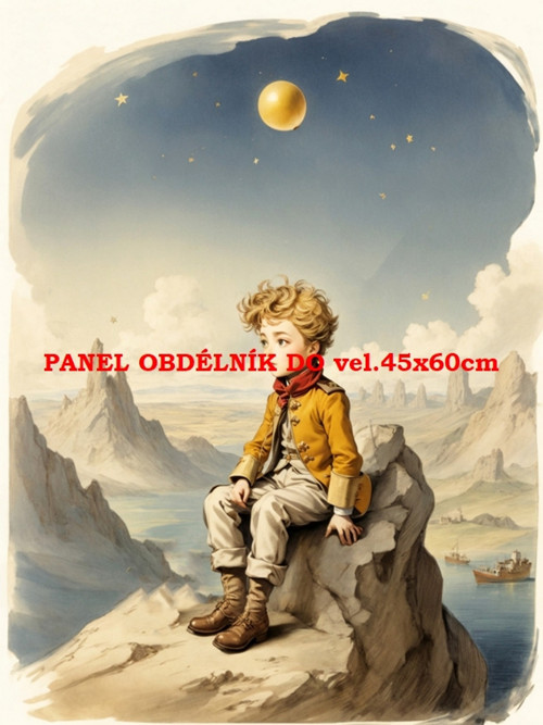 Bavlněný panel Malý princ 7x10 cm
