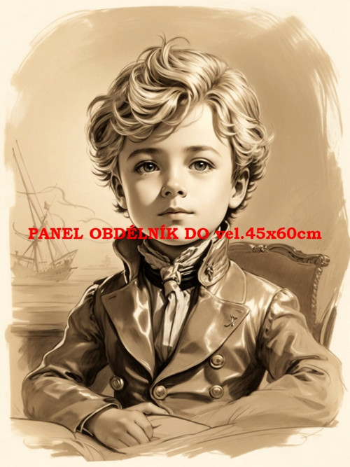 Bavlněný panel Malý princ 7x10 cm