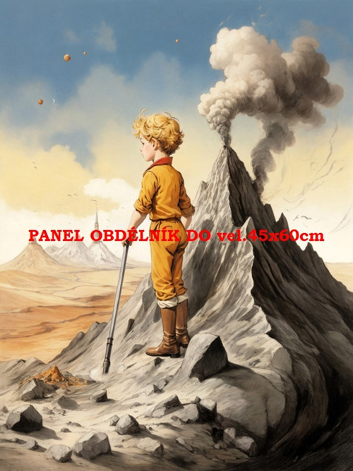 Bavlněný panel Malý princ 7x10 cm