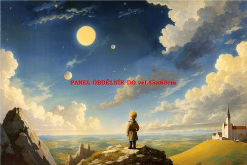 Bavlněný panel Malý princ 7x10 cm