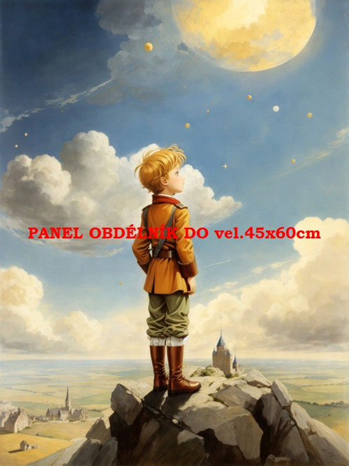 Bavlněný panel Malý princ 7x10 cm