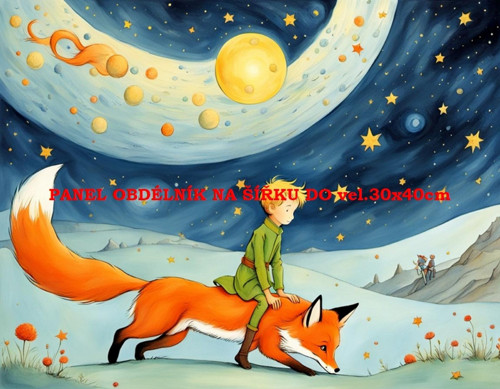 Bavlněný panel Malý princ 7x10 cm — foto 1