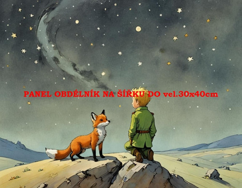 Bavlněný panel Malý princ 7x10 cm