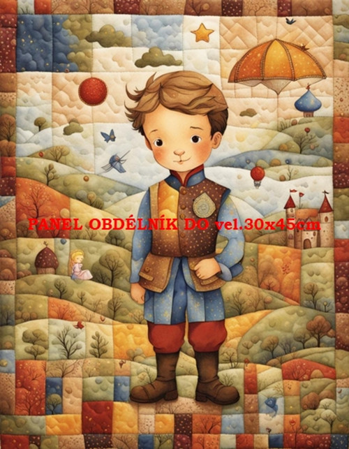 Bavlněný panel Malý princ 7x10 cm