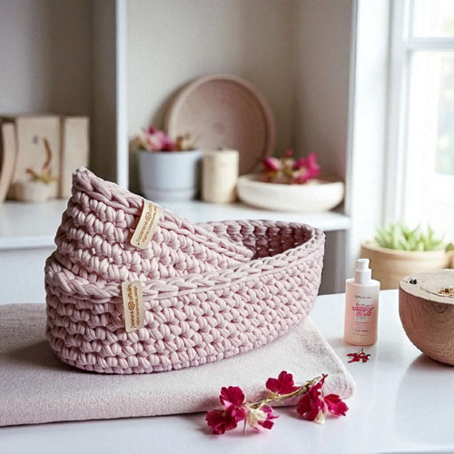 Háčkované košíky | Dusty Rose | Plexi