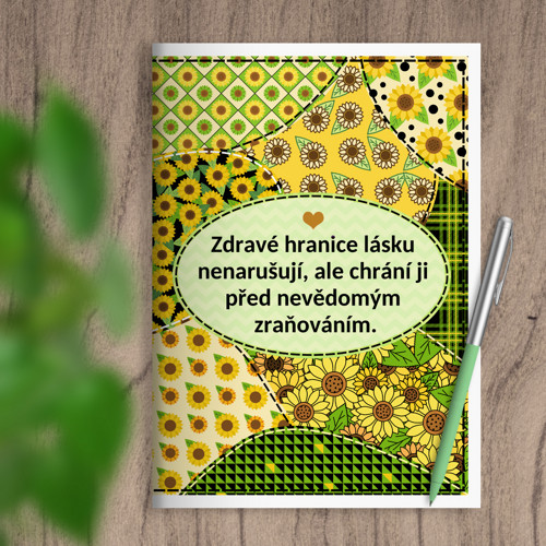 Sešit Floral sewing hranice - slunečnice — foto 1