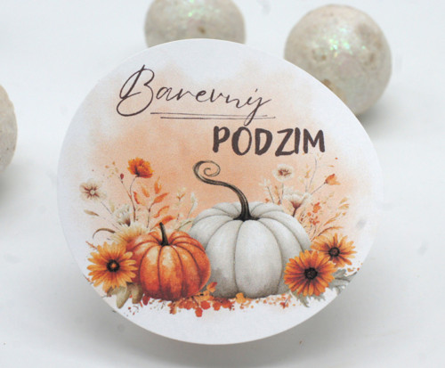 Barevný podzim samolepky 24 ks - malé
