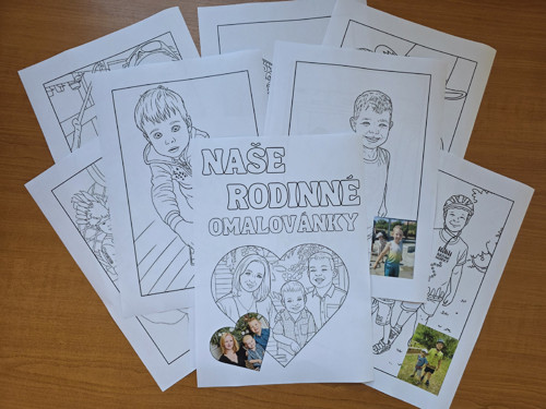 Rodinné personalisované omalovánky