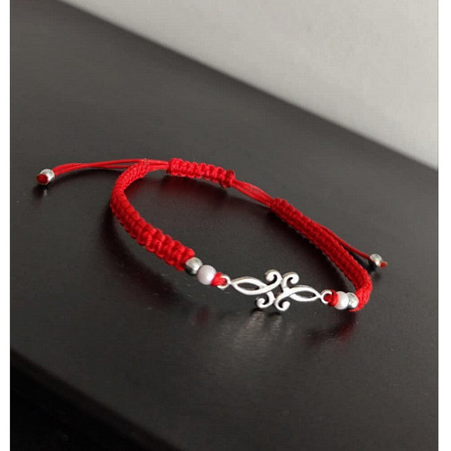 Náramek Shamballa s kovovým doplňkem