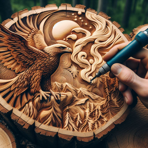 Pyrografie - Orel
