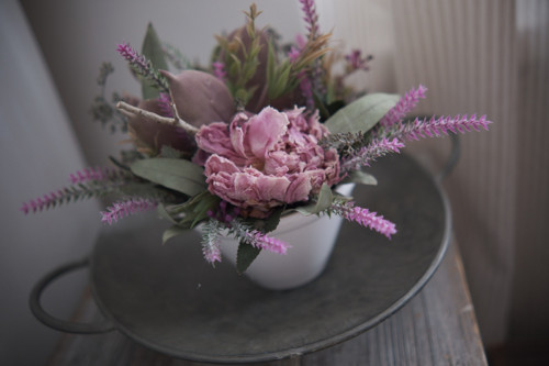 Dekorace na stůl, ikebana