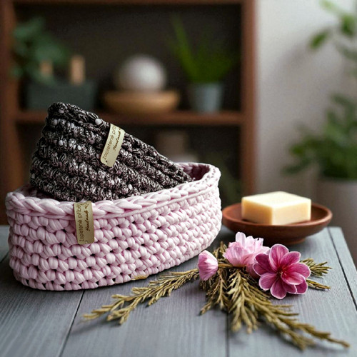 Háčkované košíky | set India