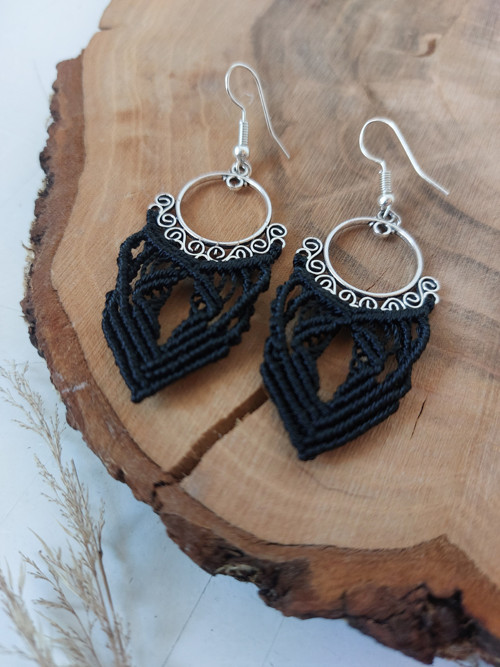Náušnice S Macrame Detaily