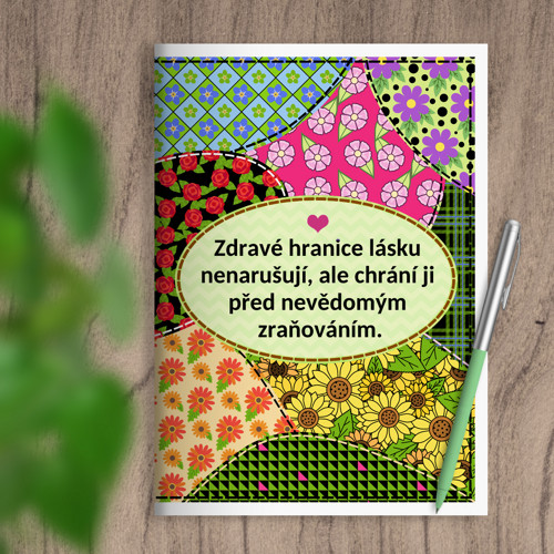 Sešit Floral sewing hranice - mix