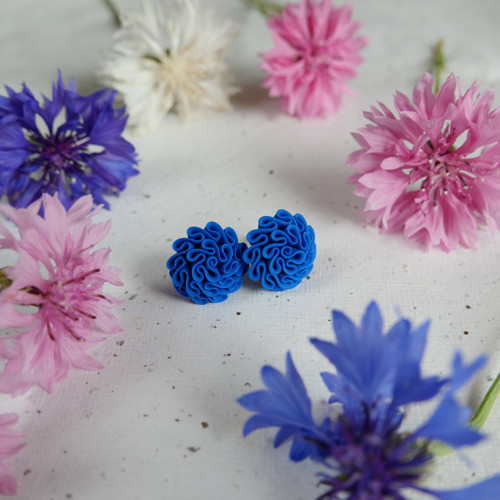 Náušnice květinkové Royalblue