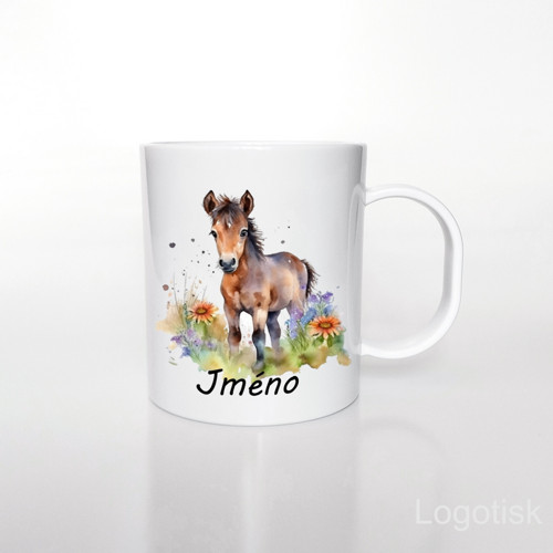 Plastový hrnek potisk HŘÍBÁTKO se jménem