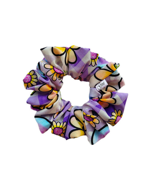 Gini HEDVÁBNÁ scrunchie M- SUNNY DAY — foto 1