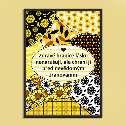 Floral sewing grafika hranice 2 - slunečnice