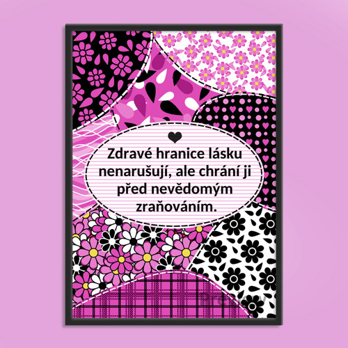 Floral sewing grafika hranice 2 - růžovky