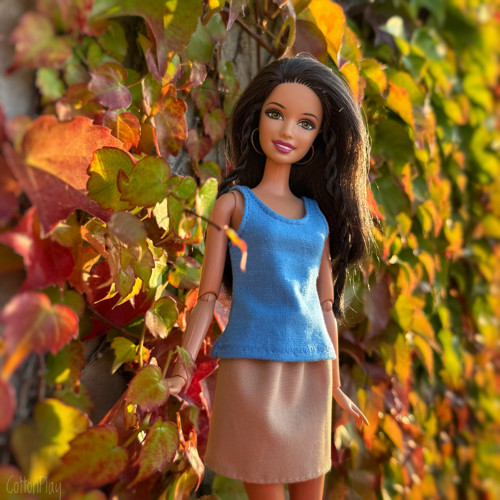 Suknička pro Barbie - béžová