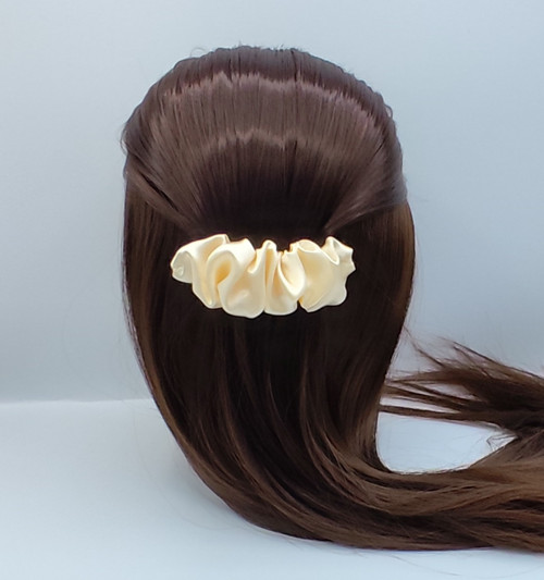 Spona do vlasů scrunchie champagne