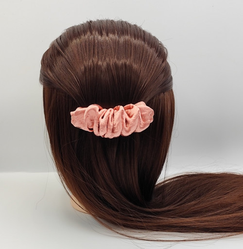 Spona do vlasů scrunchie starorůžová dion