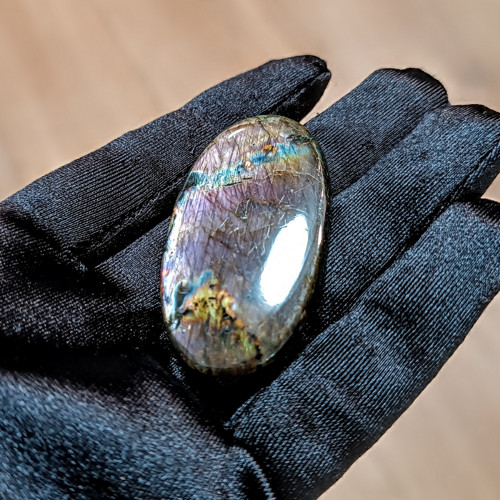 Labradorit, ID 5116, 52x28 mm - výprodej
