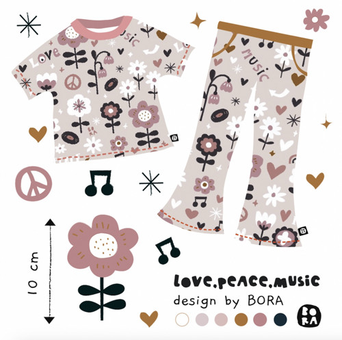 Úplet Music Love Peace